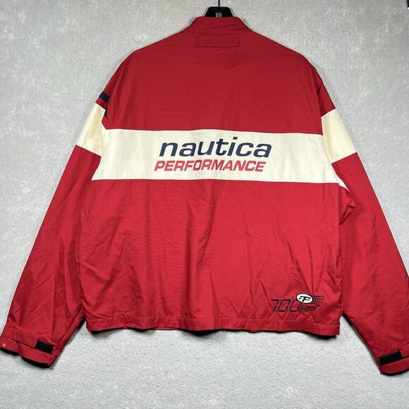 VTG NAUTICA HYDRO PERFORMANCE 700 HP Jacket Embroidered Spell Out  RED Size 2XL - Picture 1 of 15